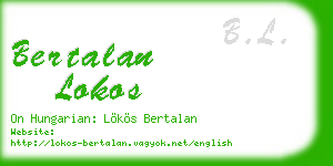 bertalan lokos business card